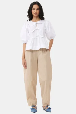 GANNI Plus Size Klær | Bukser<Beige Elasticated Curve-bukse Safari