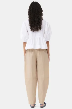 GANNI Plus Size Klær | Bukser<Beige Elasticated Curve-bukse Safari