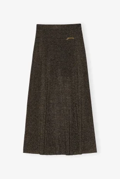 GANNI Sett | Festklær<Black and Gold Sparkle Rib Maxi-skjørt Multicolour