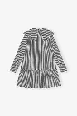 GANNI Trending Now | Ganni Exclusives<and White Stripe Mini-skjortekjole Black