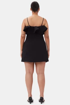 GANNI Kjoler<Bonded Crepe Strap Mini-kjole Black