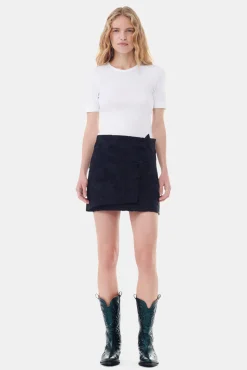 GANNI Dresstoff | Sett<Boucle Jacquard Suiting Mini-skjørt Black