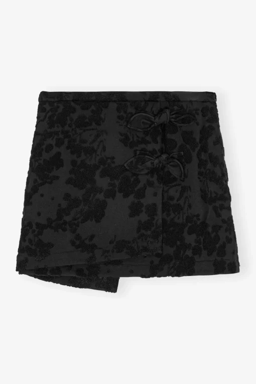 GANNI Dresstoff | Sett<Boucle Jacquard Suiting Mini-skjørt Black