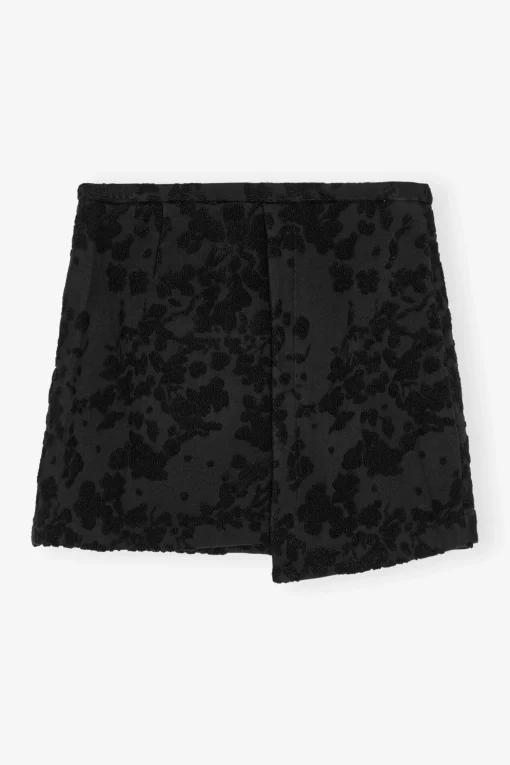 GANNI Dresstoff | Sett<Boucle Jacquard Suiting Mini-skjørt Black