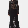 GANNI Kjoler<Boucle Maxi-kjole Black