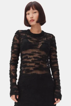 GANNI Kjoler<Boucle Maxi-kjole Black