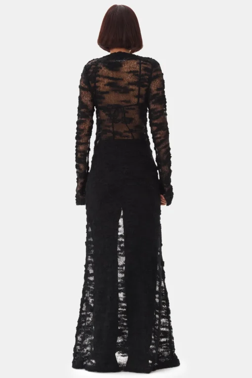GANNI Kjoler<Boucle Maxi-kjole Black