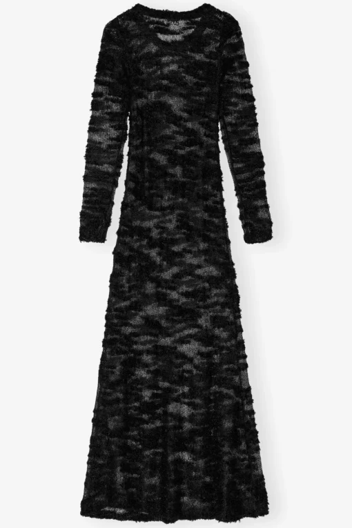 GANNI Kjoler<Boucle Maxi-kjole Black