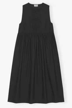 GANNI Kjoler<Cotton Poplin Midi-kjole Black