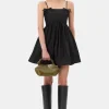 GANNI Ganni Exclusives | Kjoler<Cotton Poplin Strap-kjole Black