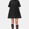 GANNI Kjoler<Crepe Mini-kjole Black