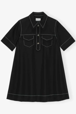 GANNI Kjoler<Crepe Mini-kjole Black