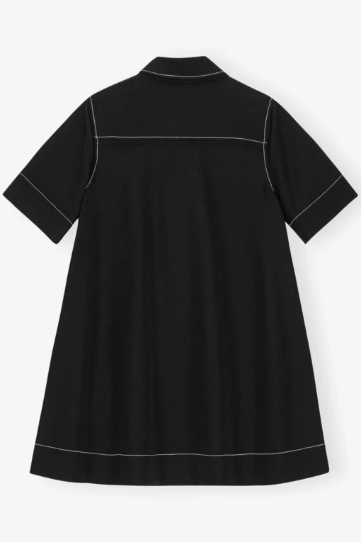 GANNI Kjoler<Crepe Mini-kjole Black