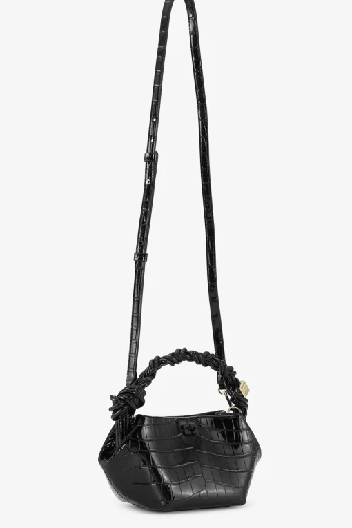 GANNI Crossbody Vesker | Håndvesker<Croco Patent Mini Bou Bag Black