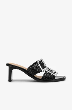 GANNI Sko | Mules<Feminine Buckle Heeled Mule-Sandal Black