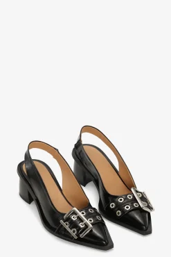 GANNI Sko | Hæler<Feminine Buckle Slingback-pumps Black