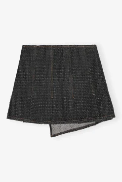GANNI Sett | Festklær<Fluffy Denim Wrap Mini-skjørt Black