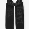 GANNI Skjerf | Små Gaver<Black Fringed Wool Scarf Phantom
