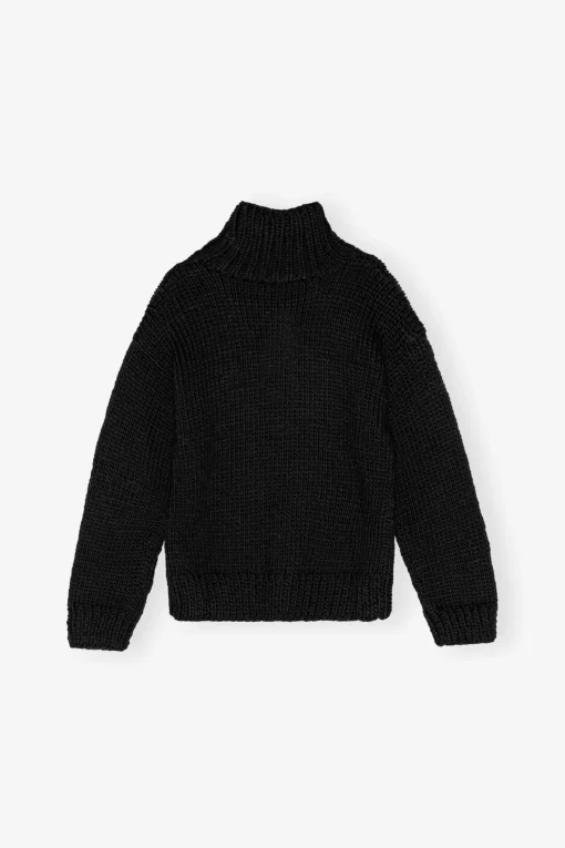 GANNI Strikkeplagg<Handknit Turtleneck-genser Black