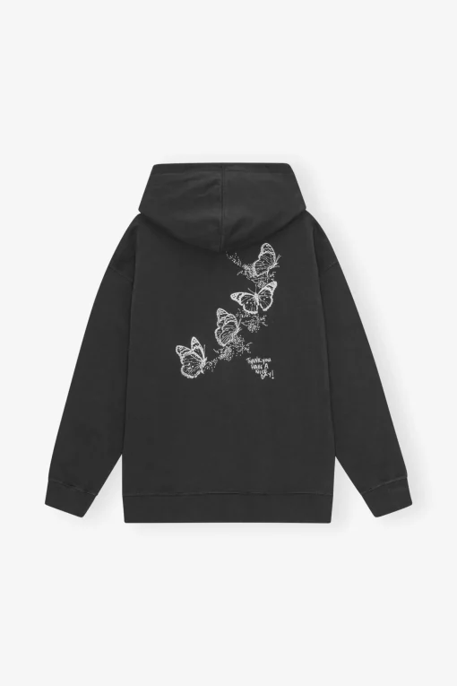 GANNI Ganni Exclusives<Black Isoli Heart Oversized-hettegenser Phantom