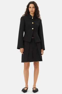 GANNI Dresstoff | Sett<Light Twill Suiting-blazer Black