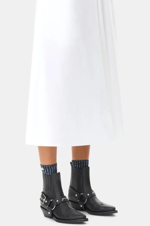 GANNI Sko | Western- & Cowboy Boots<Low Cut Western Chelsea-boots Black