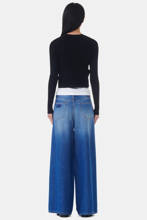 GANNI Strikkeplagg<Open-front-cardigan Black