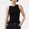 GANNI Strikkeplagg<Rib Tank-topp Black