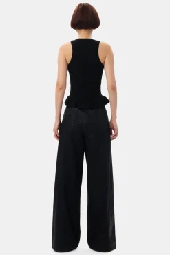 GANNI Strikkeplagg<Rib Tank-topp Black