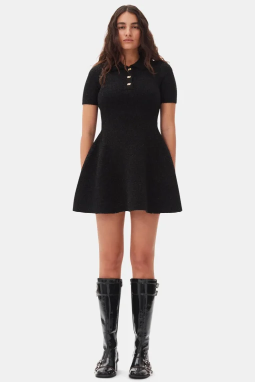 GANNI Kjoler<Sparkle Mini-kjole Black