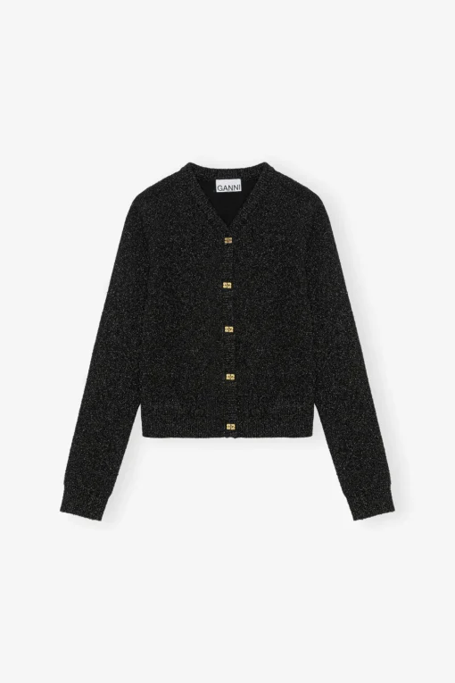 GANNI Strikkeplagg<Sparkle-cardigan Black