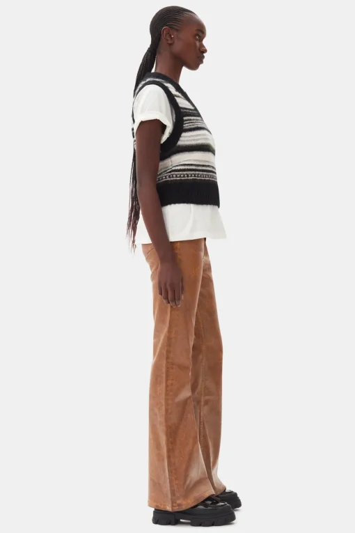 GANNI Plus Size Klær | Strikkeplagg<Stripe-vest Black