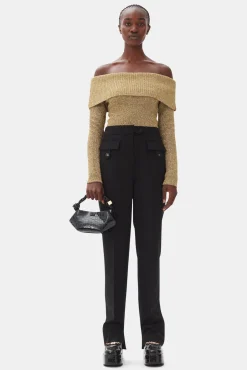 GANNI Dresstoff | Sett<Suiting-bukse Black