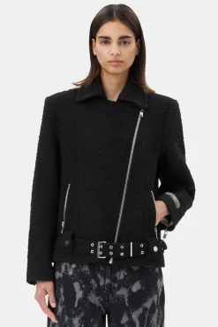 GANNI Ganni Exclusives | Kåper & Jakker<Textured Boucle Wool-jakke Black