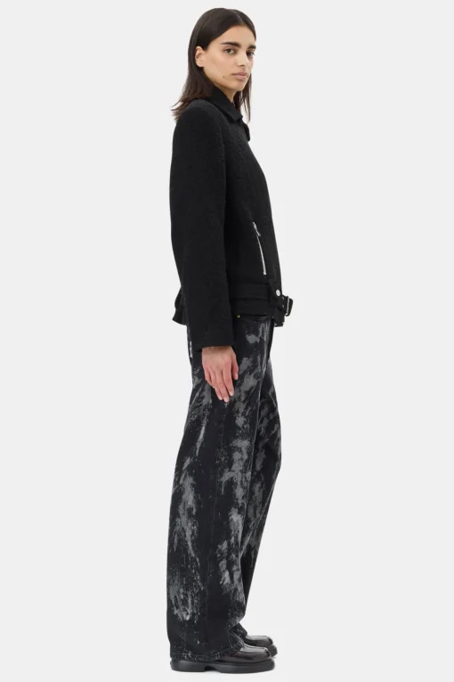 GANNI Ganni Exclusives | Kåper & Jakker<Textured Boucle Wool-jakke Black