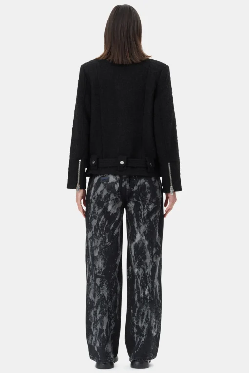 GANNI Ganni Exclusives | Kåper & Jakker<Textured Boucle Wool-jakke Black