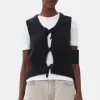 GANNI Ganni Exclusives | Strikkeplagg<Tie String-vest Black