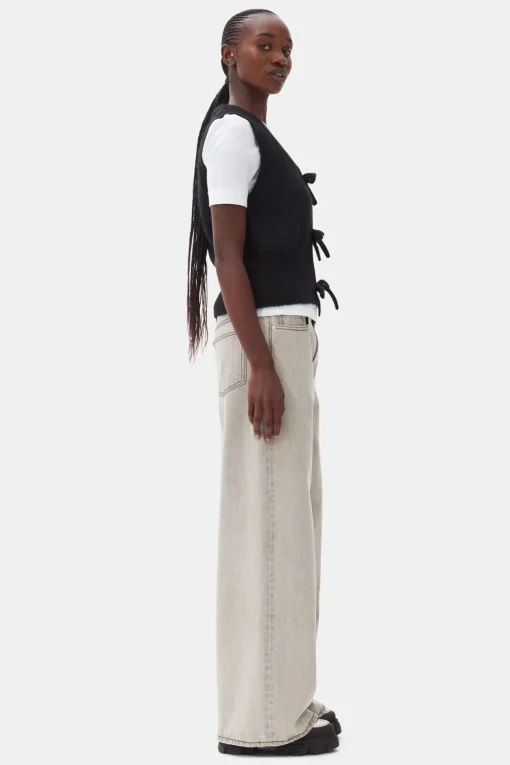 GANNI Ganni Exclusives | Strikkeplagg<Tie String-vest Black