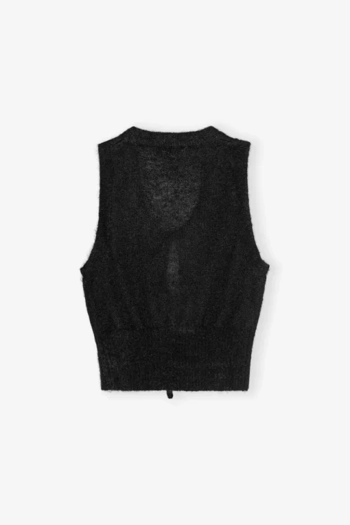 GANNI Ganni Exclusives | Strikkeplagg<Tie String-vest Black