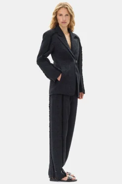 GANNI Plus Size Klær | Ganni Exclusives<Tweed Suiting-blazer Black
