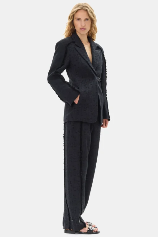 GANNI Plus Size Klær | Ganni Exclusives<Tweed Suiting-blazer Black