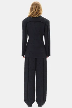 GANNI Plus Size Klær | Ganni Exclusives<Tweed Suiting-blazer Black