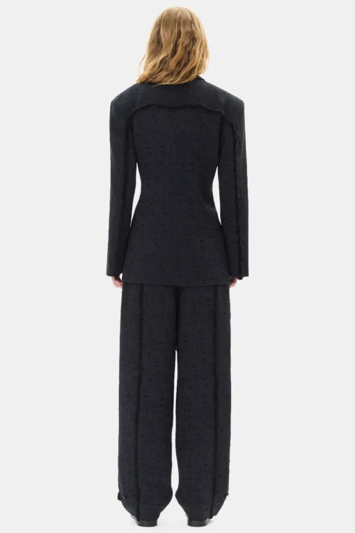 GANNI Plus Size Klær | Ganni Exclusives<Tweed Suiting-blazer Black