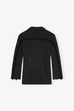 GANNI Plus Size Klær | Ganni Exclusives<Tweed Suiting-blazer Black