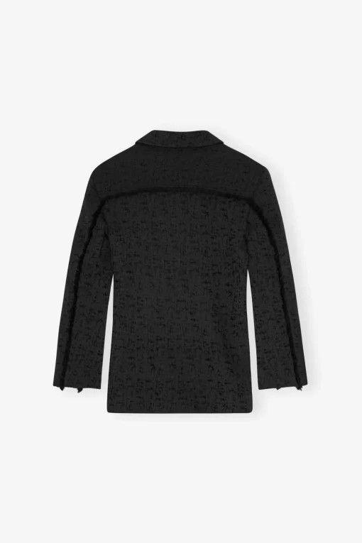 GANNI Plus Size Klær | Ganni Exclusives<Tweed Suiting-blazer Black
