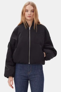GANNI Kåper & Jakker<Twill Oversized Short-bomberjakke Black