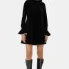 GANNI Festklær | Kjoler<Velvet Jersey A-line Mini-kjole Black