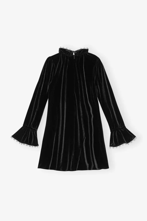 GANNI Festklær | Kjoler<Velvet Jersey A-line Mini-kjole Black