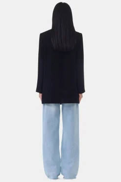 GANNI Dresstoff | Sett<Viscose Boxy-blazer Black
