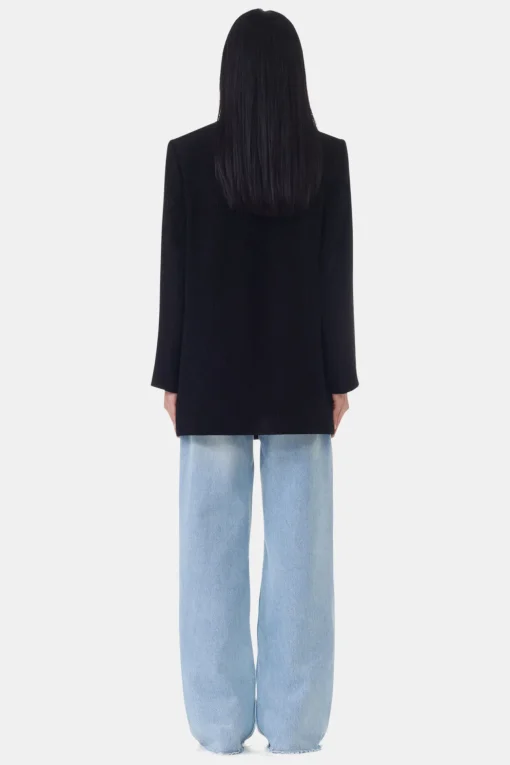 GANNI Dresstoff | Sett<Viscose Boxy-blazer Black